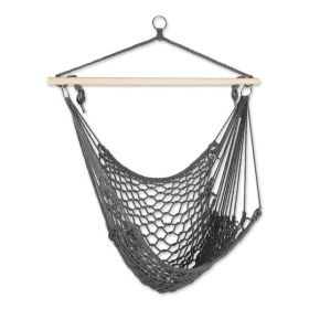 Accent Plus Recycled Cotton Swinging Hammock Chair - Gray