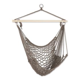 Accent Plus Recycled Cotton Swinging Hammock Chair - Stone