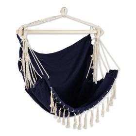 Accent Plus Hammock Chair with Tassel Fringe - Navy Blue
