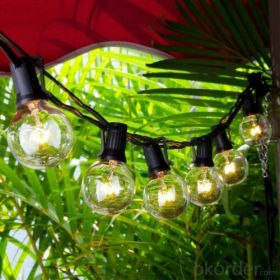 Free shipping 2Packs 25Ft G40 String Light 50 Globe Bulbs Patio Hanging String Lights Outdoor Light YJ